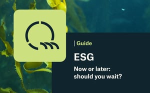 ESG - Now or later: A guide